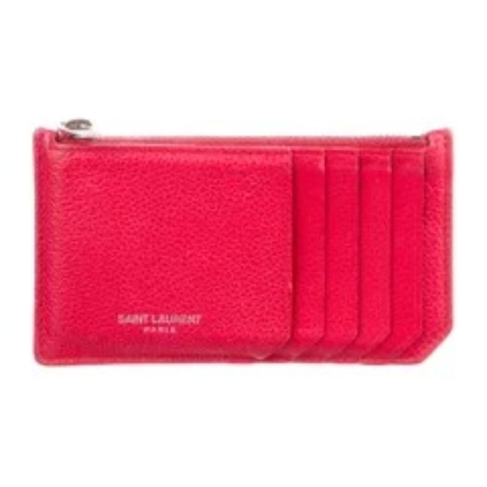 Saint Laurent Wallet Card Holder red